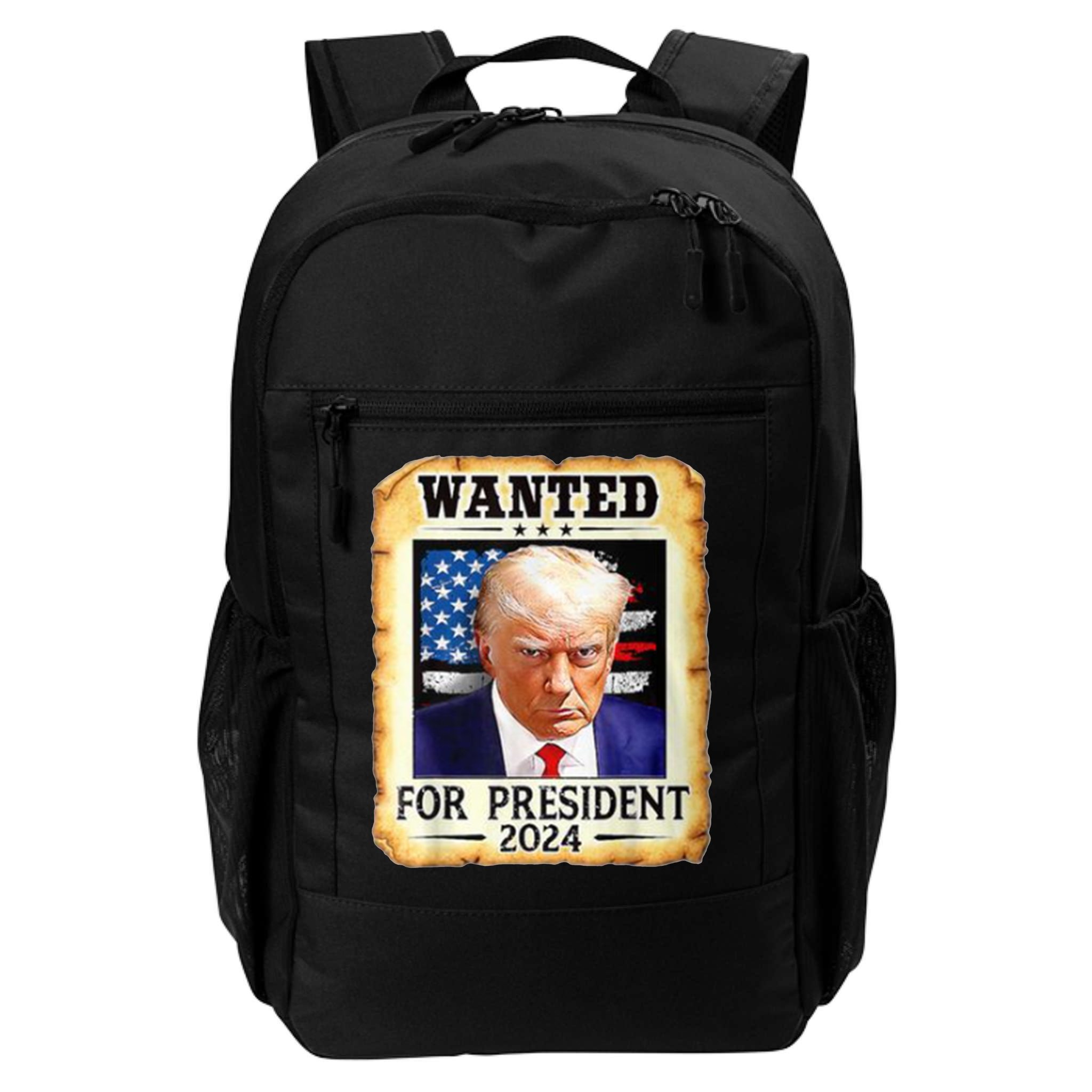 Wanted For President 2024 Donald Trump Backpack