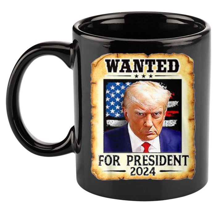Wanted For President 2024 Donald Trump 11oz C Handle Ceramic Mug