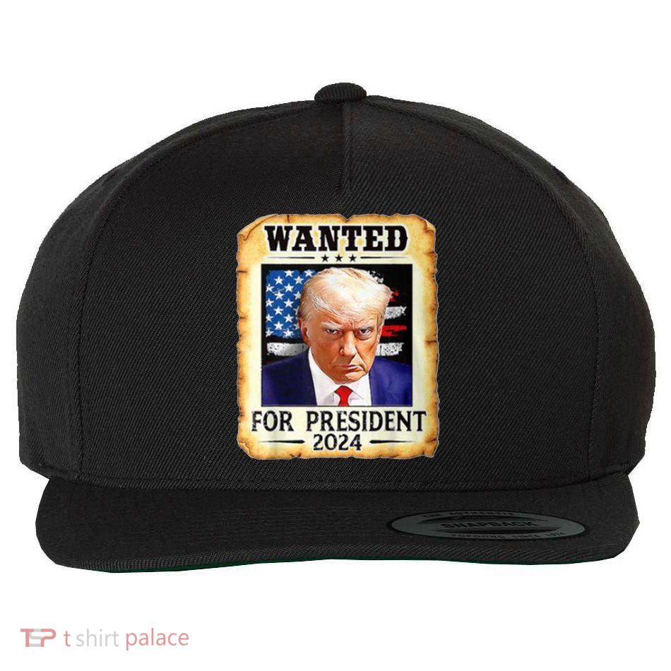 Wanted For President 2024 Donald Trump Wool Snapback Cap