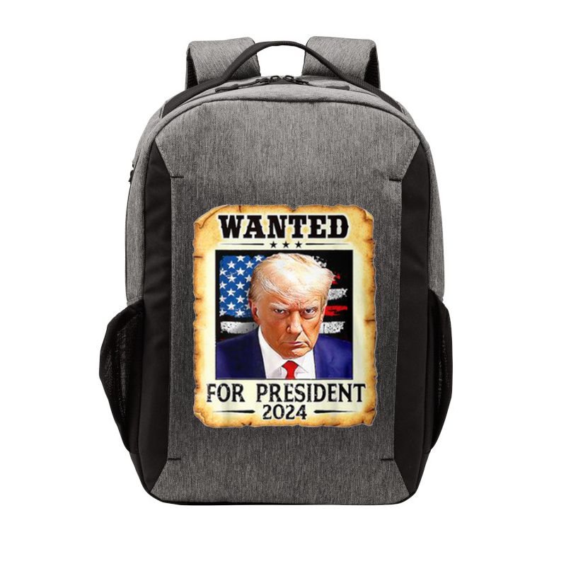 Wanted For President 2024 Donald Trump Vector Backpack