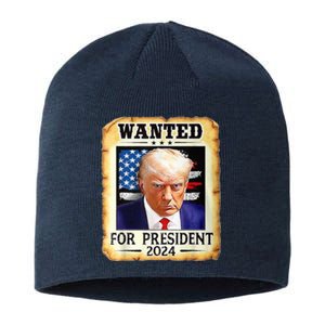 Wanted For President 2024 Donald Trump Sustainable Beanie