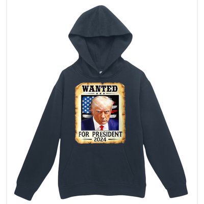 Wanted For President 2024 Donald Trump Urban Pullover Hoodie