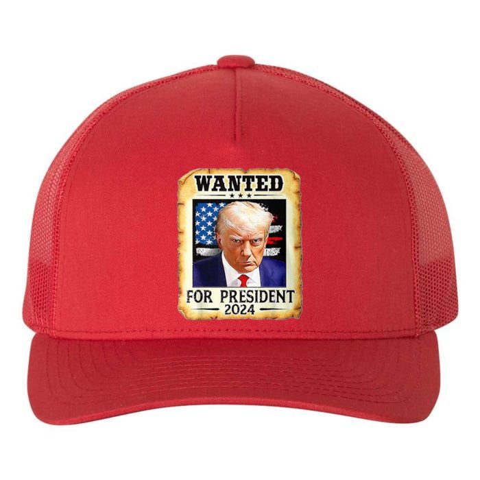 Wanted For President 2024 Donald Trump Yupoong Adult 5-Panel Trucker Hat