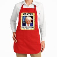 Wanted For President 2024 Donald Trump Apron