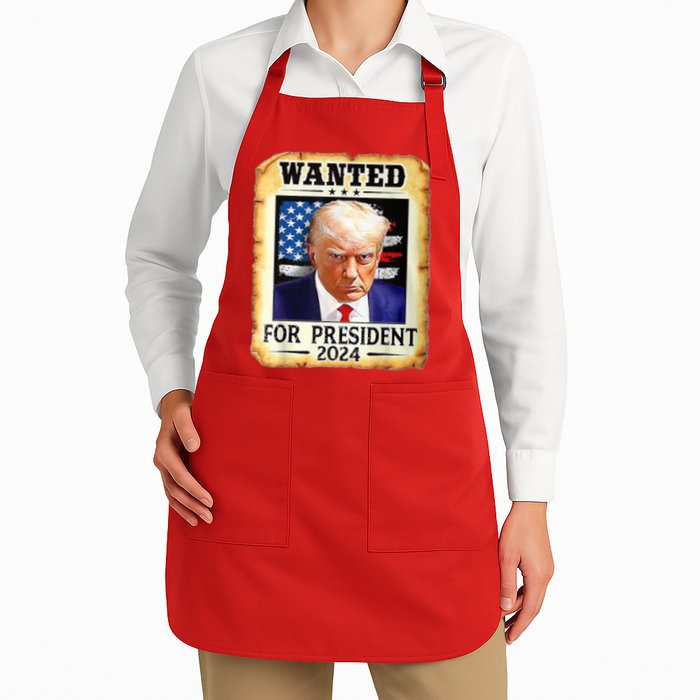 Wanted For President 2024 Donald Trump Apron
