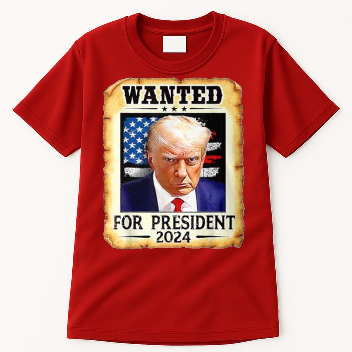 Wanted For President 2024 Donald Trump Tall T-Shirt
