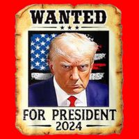 Wanted For President 2024 Donald Trump Tall T-Shirt