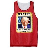 Wanted For President 2024 Donald Trump Mesh Reversible Basketball Jersey Tank