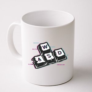 WASD Funny PC Video Gamer Gaming Geek Glitch Coffee Mug