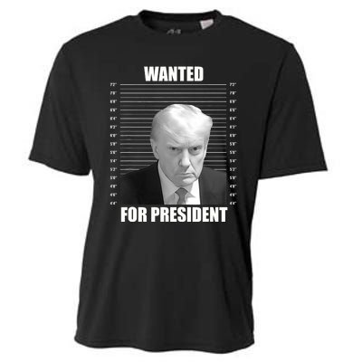 Wanted For President 2024 Trump Mug Shot Never Surrender Cooling Performance Crew T-Shirt