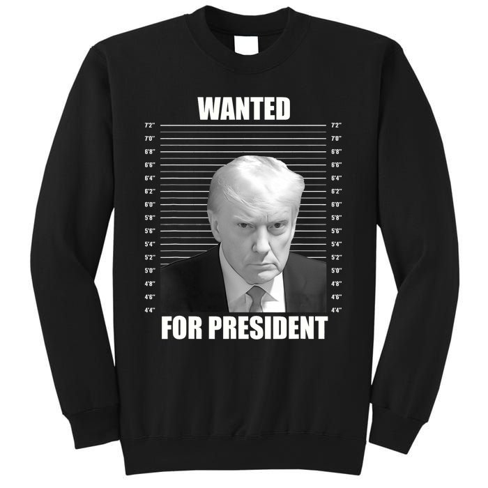 Wanted For President 2024 Trump Mug Shot Never Surrender Sweatshirt