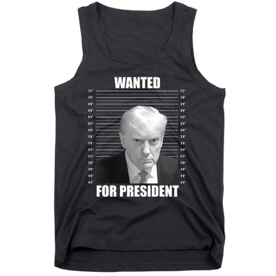 Wanted For President 2024 Trump Mug Shot Never Surrender Tank Top