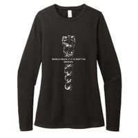 World Fucking Peace World Peace It Is Written Mmxxiv Snake Womens CVC Long Sleeve Shirt