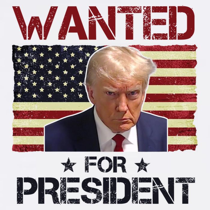 Wanted For President Donald Trump American Flag T-Shirt