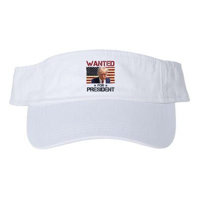 Wanted For President Donald Trump American Flag Visor