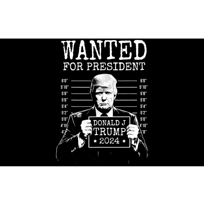 Wanted For President Donald Trump 2024 Mugshot Bumper Sticker