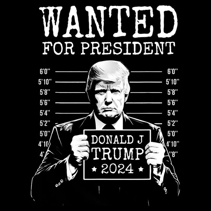 Wanted For President Donald Trump 2024 Mugshot Poster