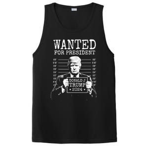 Wanted For President Donald Trump 2024 Mugshot PosiCharge Competitor Tank