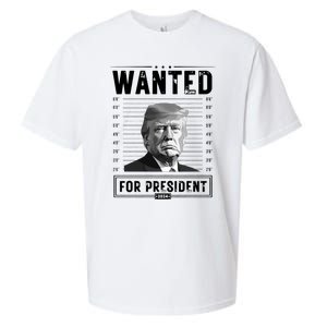 Wanted For President 2024 Vote Trump Sueded Cloud Jersey T-Shirt