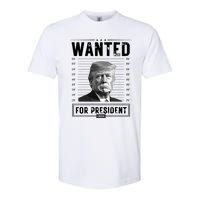 Wanted For President 2024 Vote Trump Softstyle CVC T-Shirt