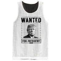 Wanted For President 2024 Vote Trump Mesh Reversible Basketball Jersey Tank