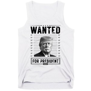 Wanted For President 2024 Vote Trump Tank Top