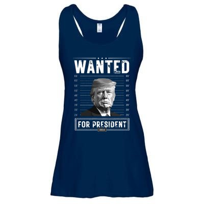 Wanted For President 2024 Vote Trump Ladies Essential Flowy Tank