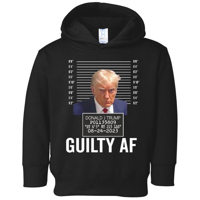 Wanted For President 2024 Trump Mugshot Toddler Hoodie