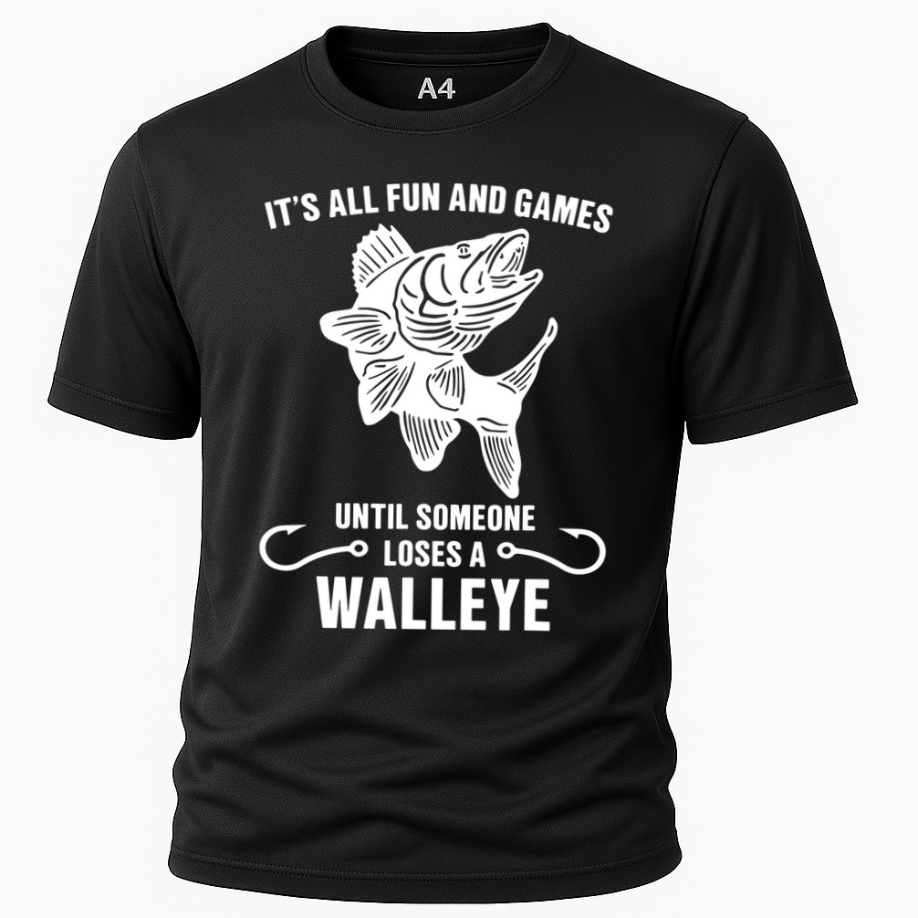 Walleye Fishing Pine Forest Treeline Fisherman Gift Performance Shirt