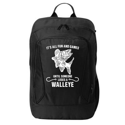 Walleye Fishing Pine Forest Treeline Fisherman Gift City Backpack
