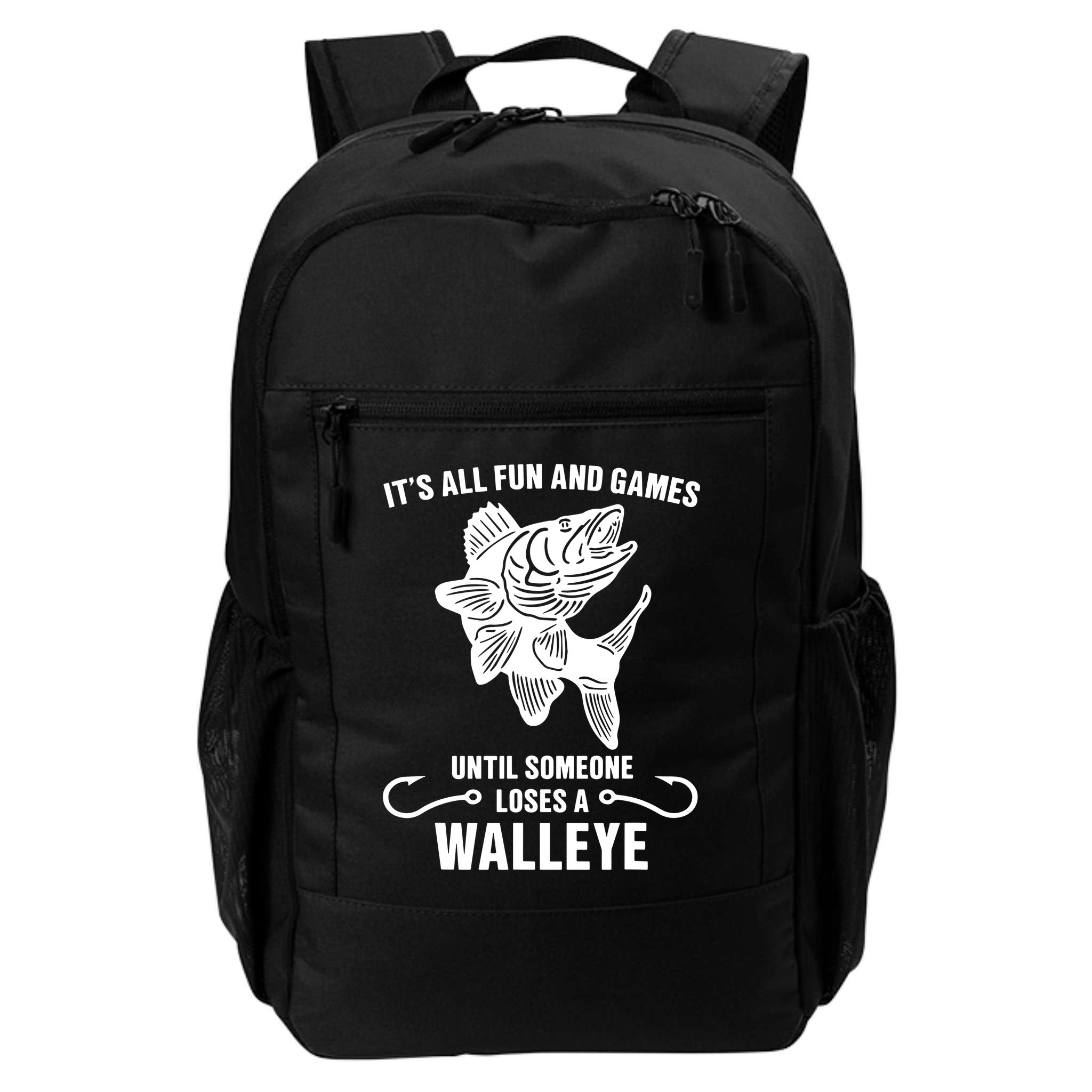 Walleye Fishing Pine Forest Treeline Fisherman Gift Backpack