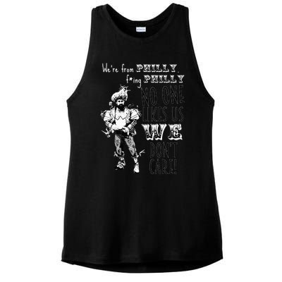 Were From P.H.I.L.L.Y No One Likes Us We Dont Care Ladies PosiCharge Tri-Blend Wicking Tank