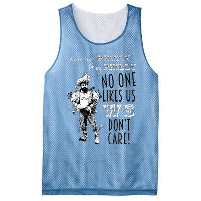 We're From Philly No One Likes Us We Don't Care Mesh Reversible Basketball Jersey Tank