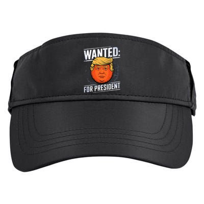 Wanted For President Trump Donald Trump For President 2024 Adult Drive Performance Visor