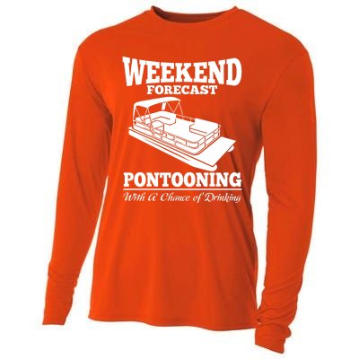 Weekend Forecast Pontooning With A Chance Of Ing Party Gift Cooling Performance Long Sleeve Crew