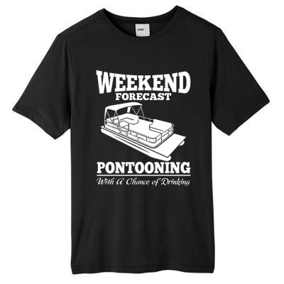 Weekend Forecast Pontooning With A Chance Of Ing Party Gift Tall Fusion ChromaSoft Performance T-Shirt