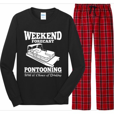 Weekend Forecast Pontooning With A Chance Of Ing Party Gift Long Sleeve Pajama Set