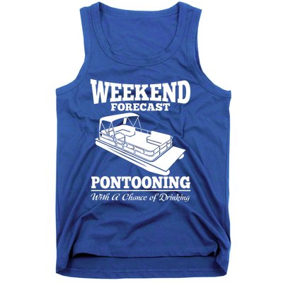 Weekend Forecast Pontooning With A Chance Of Ing Party Gift Tank Top