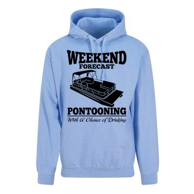 Weekend Forecast Pontooning With A Chance Of Ing Party Gift Unisex Surf Hoodie