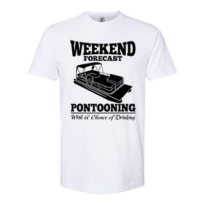 Weekend Forecast Pontooning With A Chance Of Ing Party Gift Softstyle CVC T-Shirt