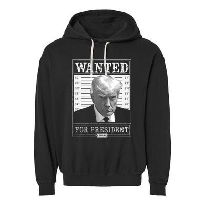 Wanted For President 2024 Garment-Dyed Fleece Hoodie