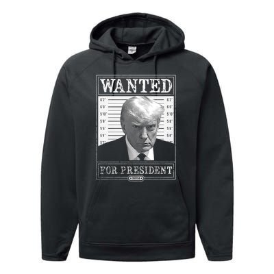 Wanted For President 2024 Performance Fleece Hoodie