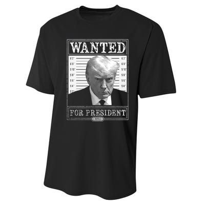 Wanted For President 2024 Performance Sprint T-Shirt