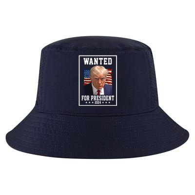 Wanted For President 2024 USA Donald Trump Cool Comfort Performance Bucket Hat