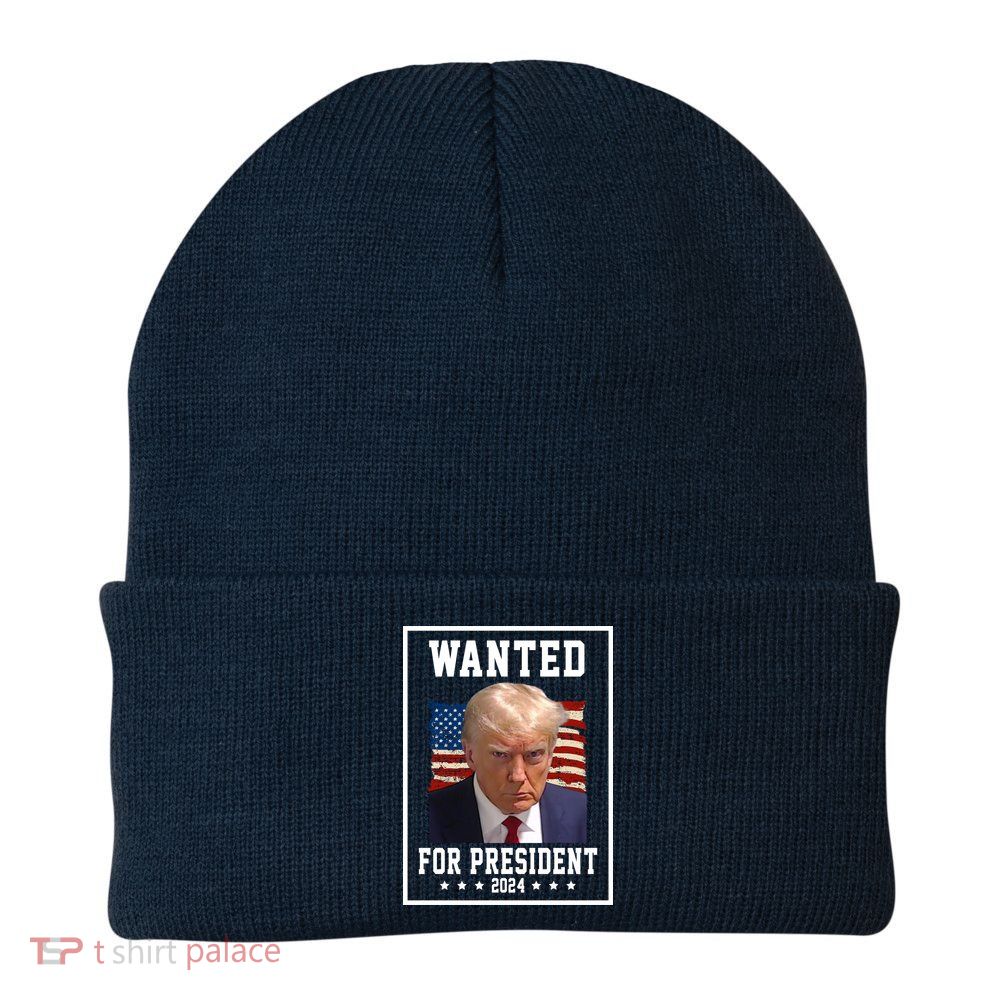 Wanted For President 2024 USA Donald Trump Beanie