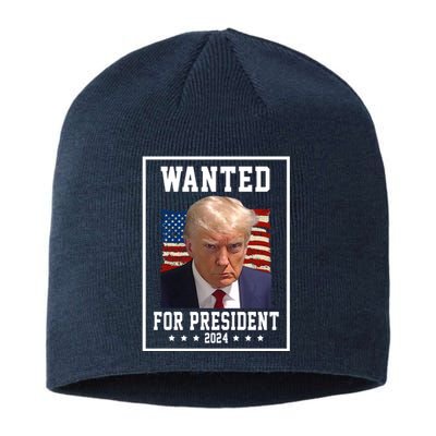 Wanted For President 2024 USA Donald Trump Sustainable Beanie