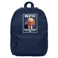 Wanted For President 2024 USA Donald Trump 16 in Basic Backpack