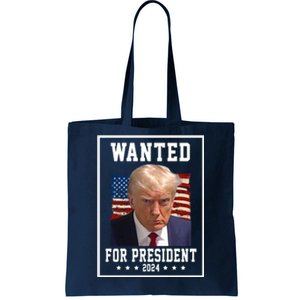 Wanted For President 2024 USA Donald Trump Tote Bag