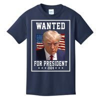 Wanted For President 2024 USA Donald Trump Kids T-Shirt