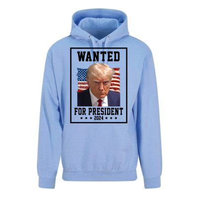 Wanted For President 2024 USA Donald Trump Unisex Surf Hoodie